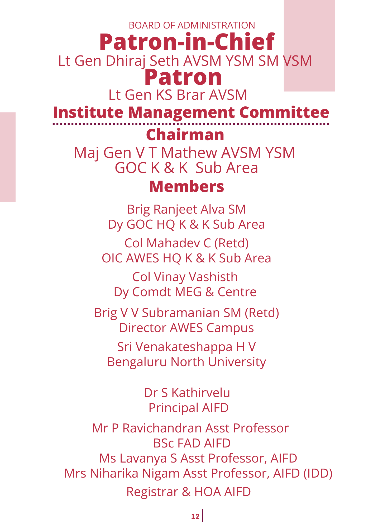 Institute Management Committee Image